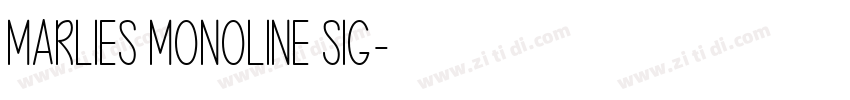 Marlies Monoline Sig字体转换